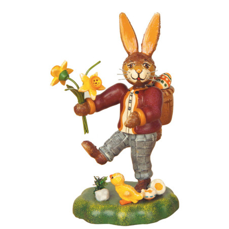 Hasenvater mit Narzisse - 10 cm