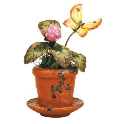 Flower Pot Clover Flower - Set of Three - 6 cm / 2,5 inch