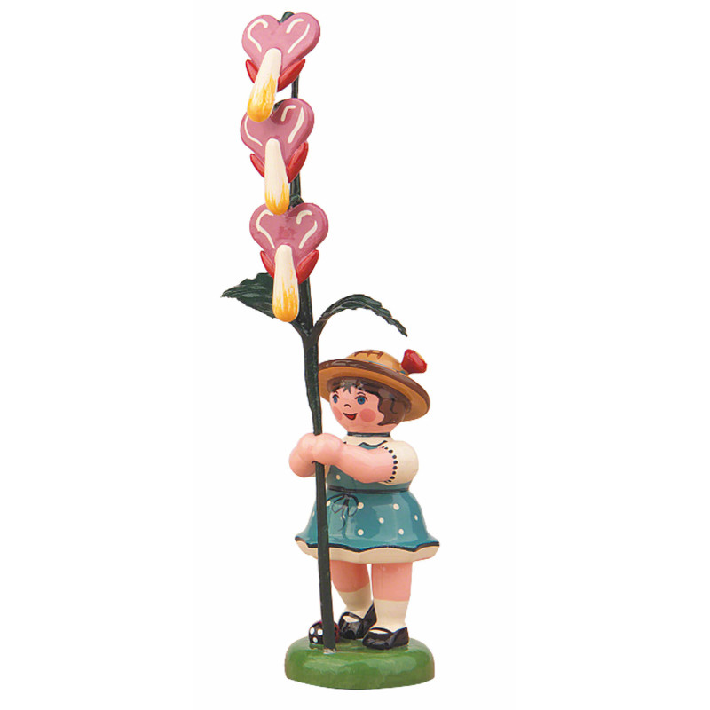 Flower Girl with Bleeding Heart - 11 cm / 4,3 inch
