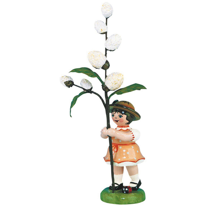 Flower Girl with May Kitten - 11 cm / 4,3 inch