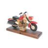 Smoker - Motorcycle Chopper Red 27x18x8 cm / 11x7x3 inch