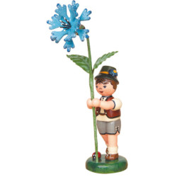 Blumenkind Junge mit Kornblume - 11 cm