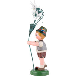 Flower Child Boy with Precious White Flowers - 24 cm / 9,5 inch