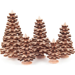Schichtenbaum - Nadelbäume natur, 5-teilig - 8 cm
