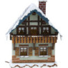 Winter Children House with Balcony - 15 cm / 5,5 inch