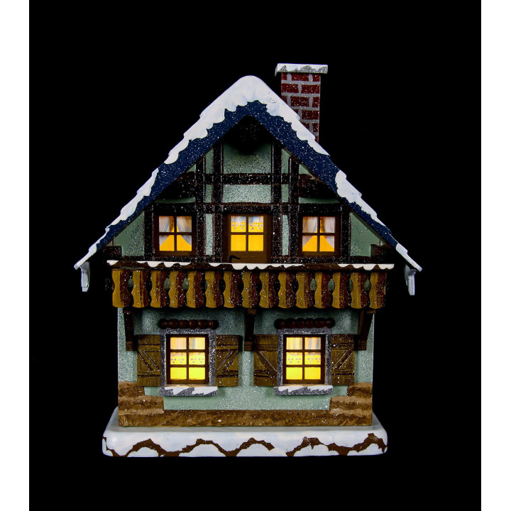 Winterhaus mit Balkon - 15 cm
