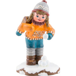 Winter Children Schoolgirl - 7 cm / 3 inch
