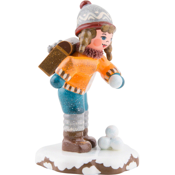Winter Children Schoolgirl - 7 cm / 3 inch
