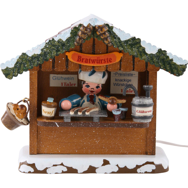 Winter Children Market Booth Bratwurst House - 10 cm / 4 inch