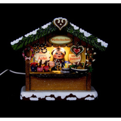 Winterkinder Marktbude Pfefferkuchenhäusel - 10 cm