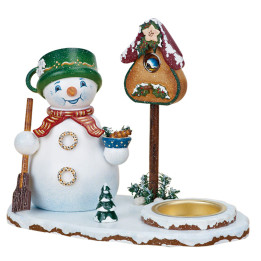 Smoker - Snowman with Tea Light 14 cm / 5 inch