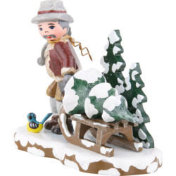 Winter Children Tree Thief - 9x8 cm / 3,5x3 inch