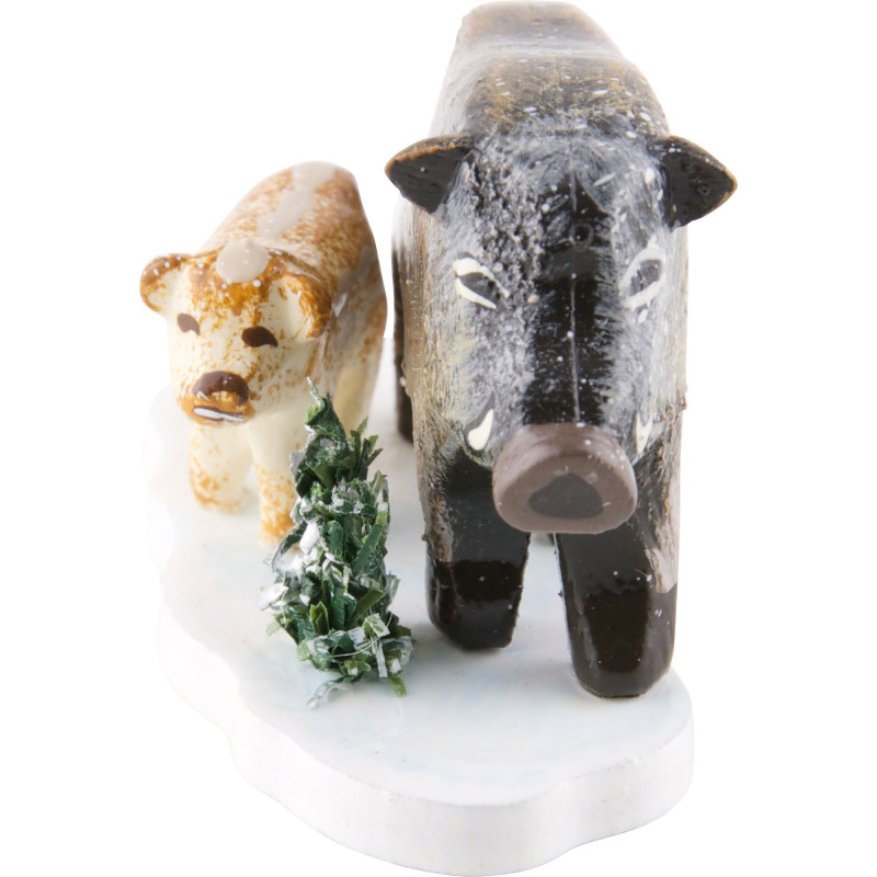 Winter Children Set of Four Wild Boar - 3 cm / 1,5 inch