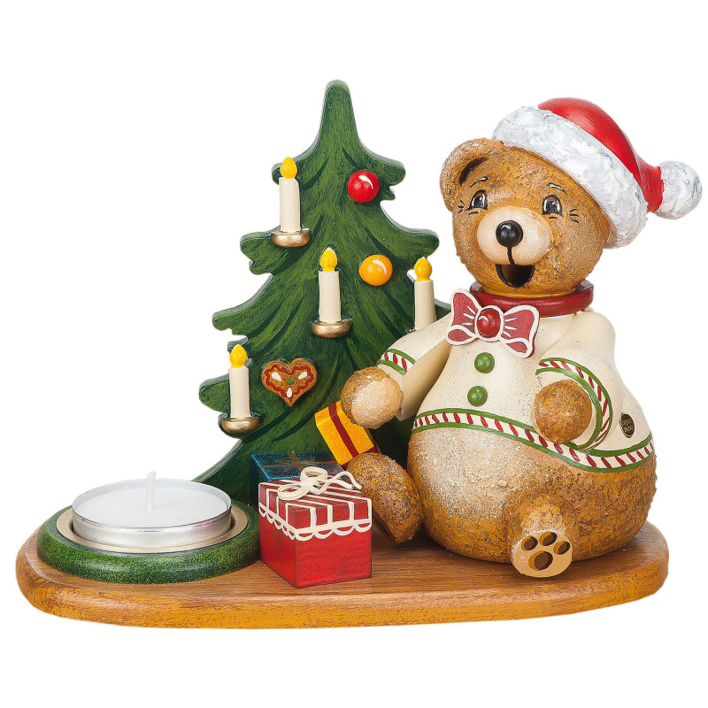 Räuchermännchen Hubiduu - Teddys Weihnachtsgeschenke mit Teelicht - 14 cm
