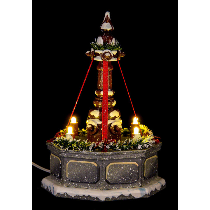 Winter Children Fountain with Lights - 12 cm / 4.7 inch