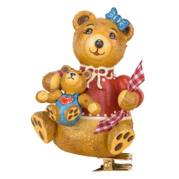 Christbaumschmuck Baumclipser Teddy Annis Ollibär - 8 cm