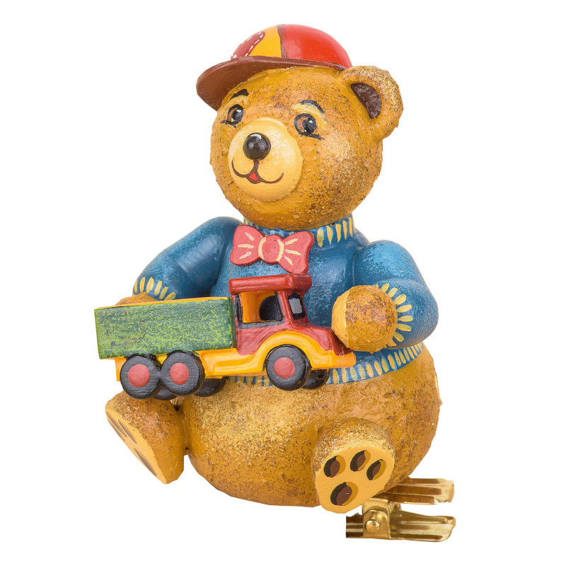 Christbaumschmuck Baumclipser Teddy Leons Brummi - 8 cm