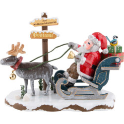 Winterkinder "Hurra,der Weihnachtsmann kommt" - 8 cm