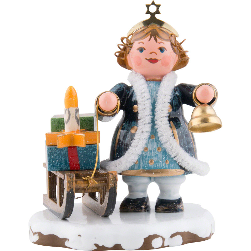 Winterkinder Himmelskind "Kling Glöckchen" mit Geschenkeschlitten - 6 cm