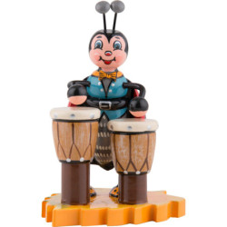 Marienkäfer mit Bongo - 8 cm