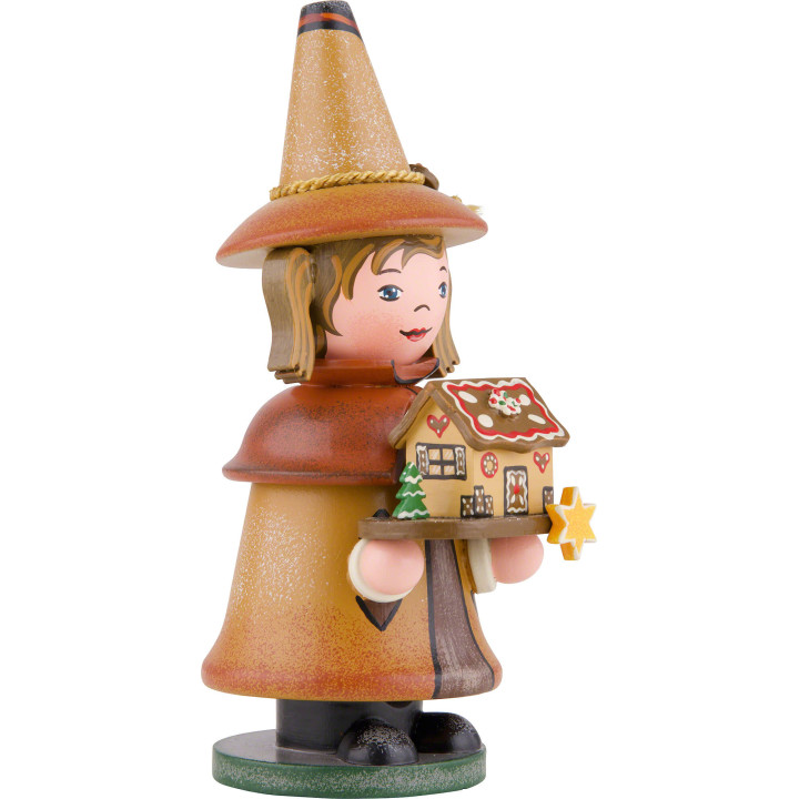 Räuchermännchen Wichtel Pfefferkuchenhaus - 14 cm