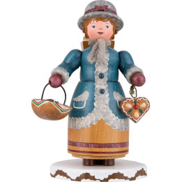 Räuchermännchen Winterkinder Lebkuchenhändlerin - 20 cm