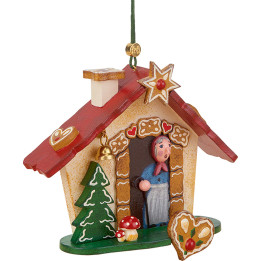 Christbaumschmuck Hexenhäuschen - 8 cm