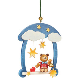 Tree Ornament - Teddy Swing - 9 cm / 3.5 inch
