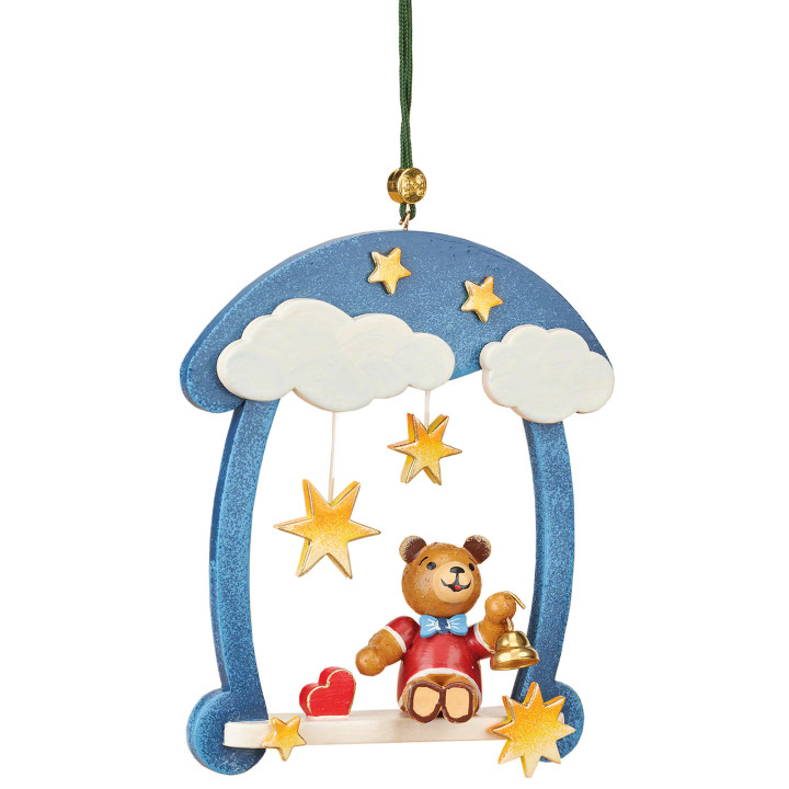 Christbaumschmuck Teddy Schaukel - 9 cm