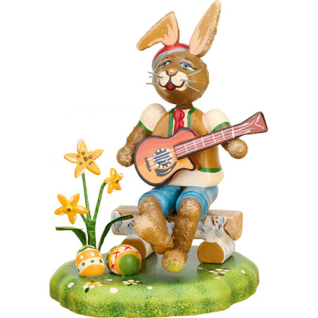 Bunny Musician Boy with Guitar - 8 cm / 3.1 inch