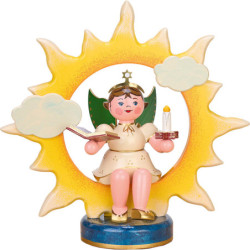 Angel with Sun, Book and Candle - 20 cm / 7.9 inch