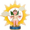 Engel Sonne Buch und Kerze - 20 cm