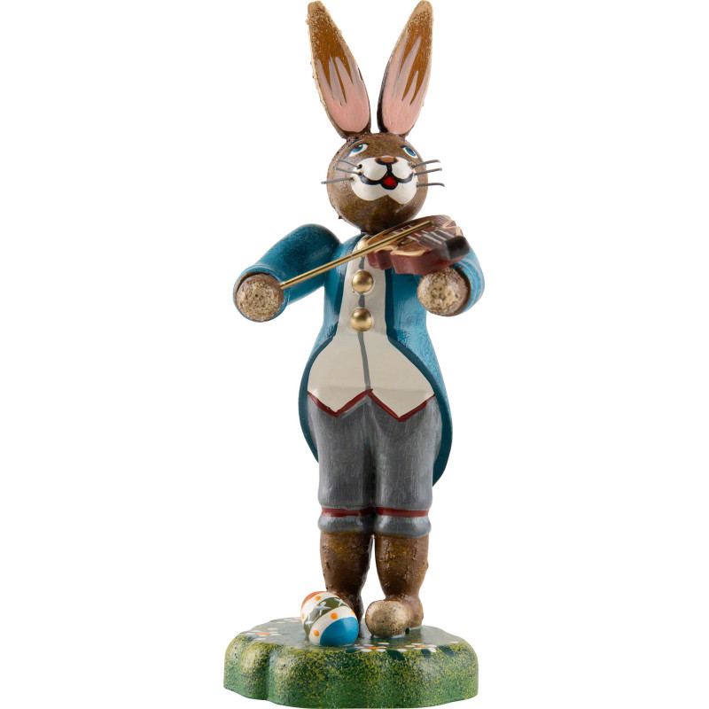 Hasenmusikant Junge mit Geige - 10 cm