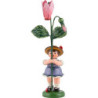 Flower Child Girl with Alpine Violets - 11 cm / 4.3 inch
