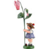 Blumenkind Mädchen mit Alpenveilchen - 11 cm