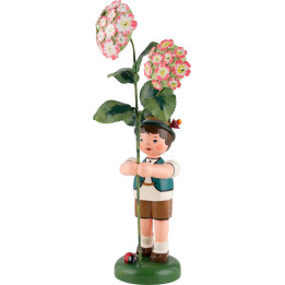 Flower Child Boy with Hydrangea - 24 cm / 9.4 inch