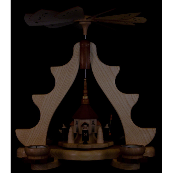 1-Tier Pyramid - Seiffen Church - 36 cm / 14 inch