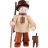 Thiel Figurine - Forester with Dog - natural - 6 cm / 2.4 inch