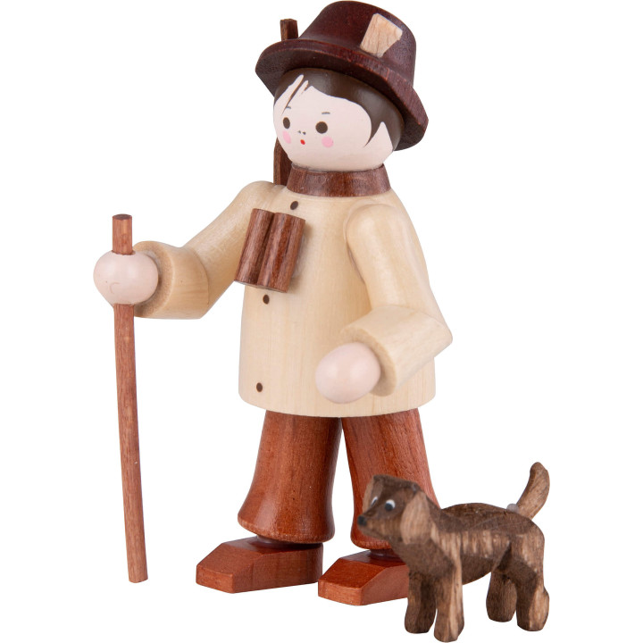 Thiel-Figur Förster mit Hund - natur - 6 cm