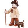Thiel Figurine - Forester with Dog - natural - 6 cm / 2.4 inch
