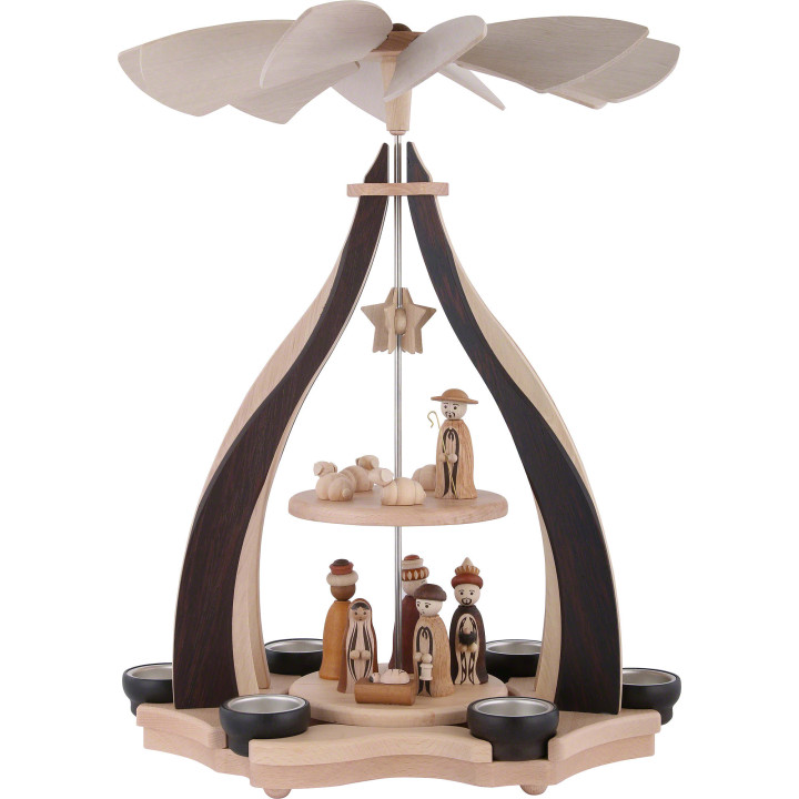 2-stöckige Pyramide Christi Geburt - 47,5 cm