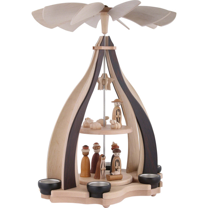 2-stöckige Pyramide Christi Geburt - 47,5 cm