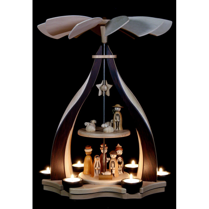 2-stöckige Pyramide Christi Geburt - 47,5 cm