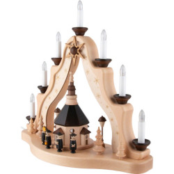 Light Triangle with Seiffner Kirche - 41x40 cm / 16.1x15.7 inch