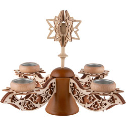 Adventsleuchter, natur/braun - 27 cm