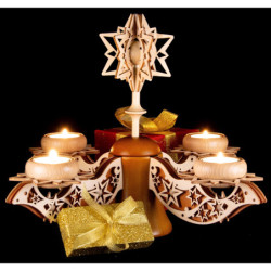 Advent Candle Holder, Natural/Brown - 27 cm / 10.6 inch