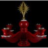 Adventsleuchter mit Stern, rot - 30 cm