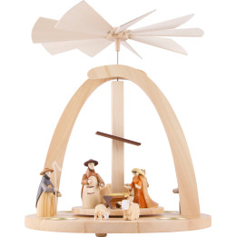 1-stöckige Pyramide Krippenfiguren bunt - 33 cm
