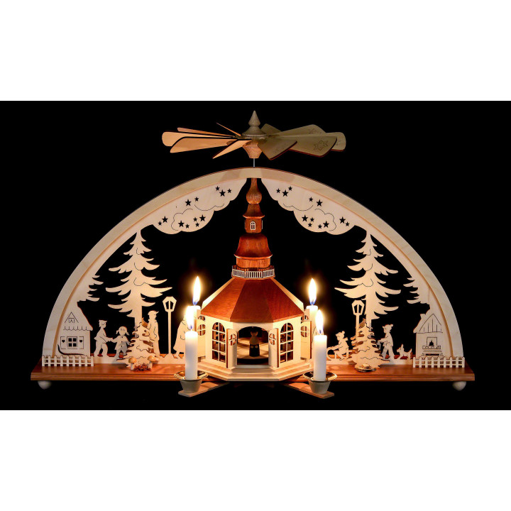 Candle Arch with Pyramid, Church of Seiffen - 51x27 cm / 20x10.7 inch