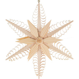Window Picture - Wood Chip Star - 23 cm / 9.1 inch